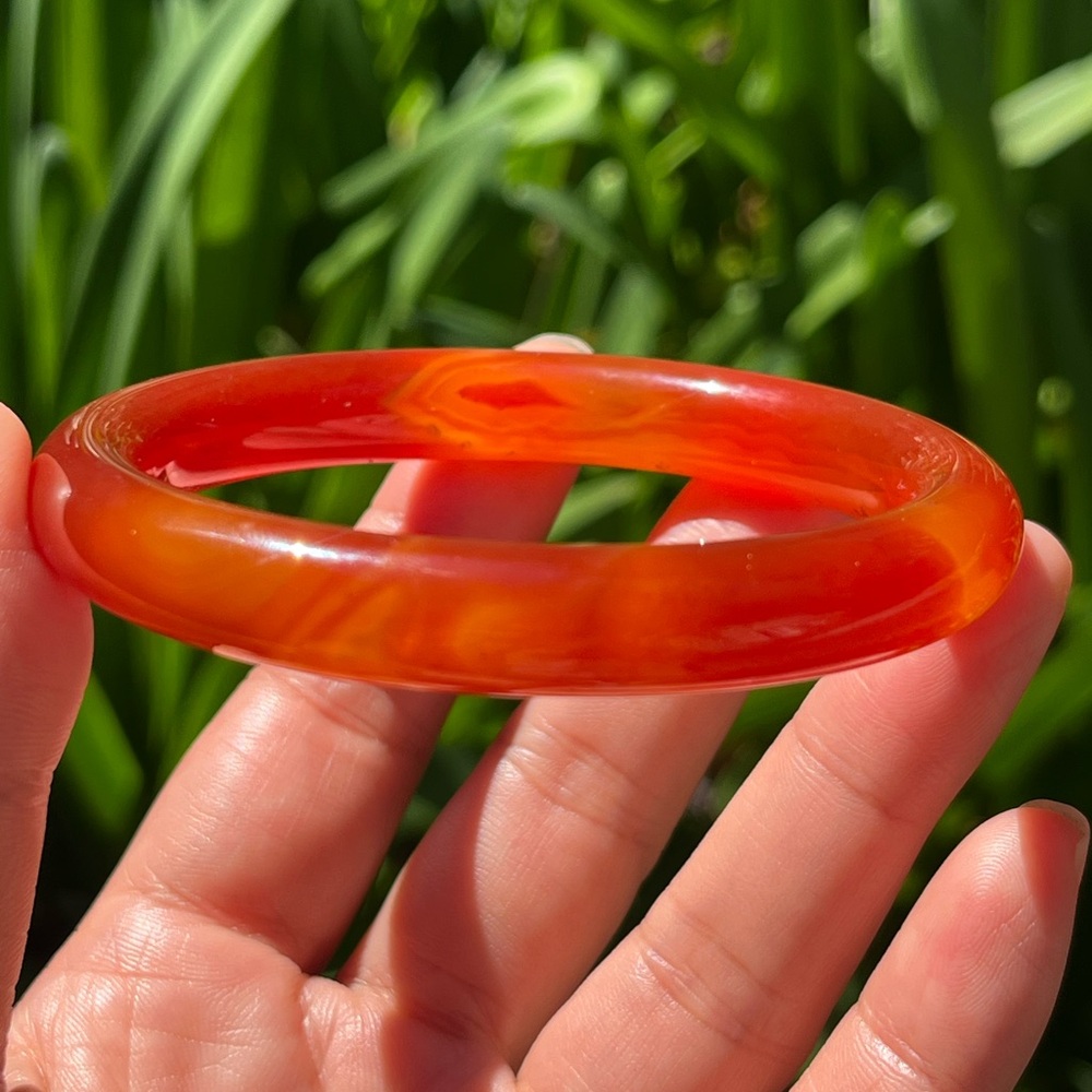 61mm inner diameter skinny red‎ carnelian bangle 0294